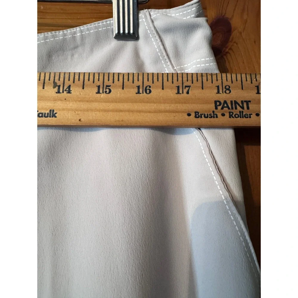 Nike Golf Bermuda Shorts 14 Tan Striped Fit Dry Sporty Athletic Golfcore